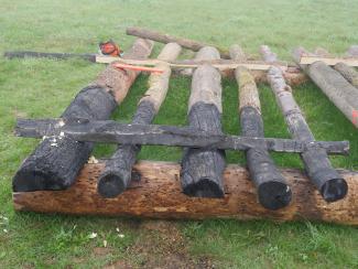 Erstes Element fertig zum Aufstellen